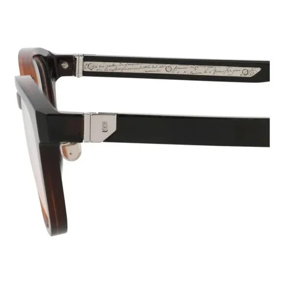 Berluti Mens Square/Rectangle Orange Black Transparent Fashion Designer Eyewear